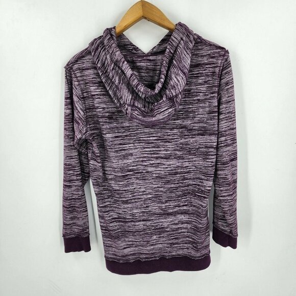 Cabela's Women's Purple Space Dye 4 Button Hooded Pullover Sweatshirt Size Small - Picture 2 of 10
